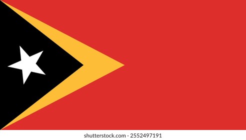 Vektor Osttimor Nationalflagge Symbol. Fahnen-Design von Osttimor.