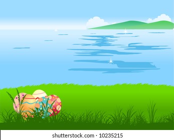 vector easter background abstract vector illustration