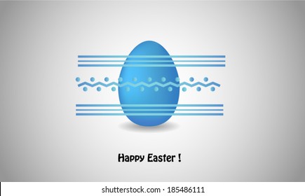 Vector Easter background with blue easter egg