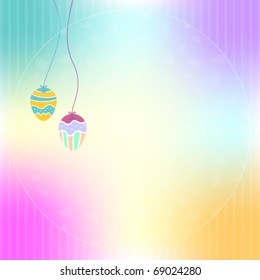 Vector Easter background with eggs