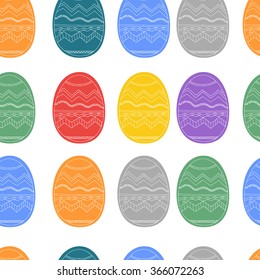 Vector Easter background with eggs hand drawn.