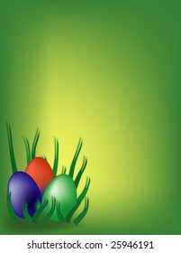 vector easter background with eggs and space for text