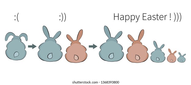 Vector easter bunny