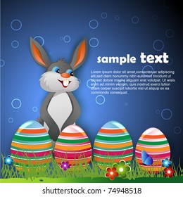 vector easter bunny background