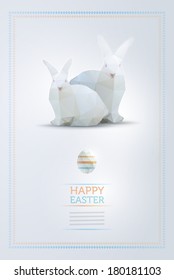 Vector Easter bunny and egg design template. Elements are layered separately in vector file.