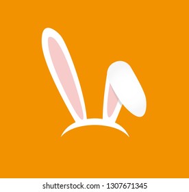 Vector easter bunny. Funky mask with rabbit ears