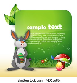 vector easter bunny with space for your text