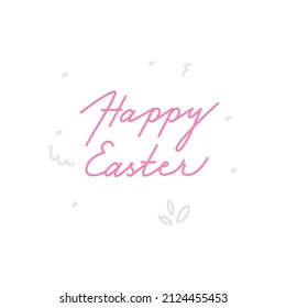 Vector easter card with lettering text