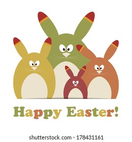 Vector easter card with rabbit
