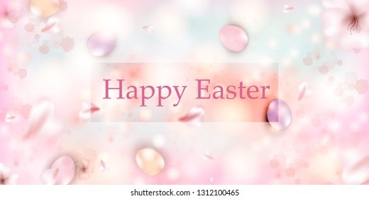  Vector easter card. Soft pastel bright colored calm abstract background for for Easter. Watercolor texture paper effect.