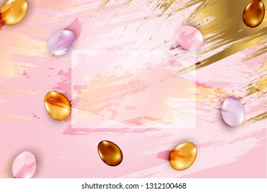  Vector easter card. Soft pastel bright colored calm abstract background for for Easter. Watercolor texture paper effect.