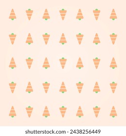 Vector Easter Carrot Seamless Pattern
