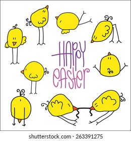 vector easter chicken