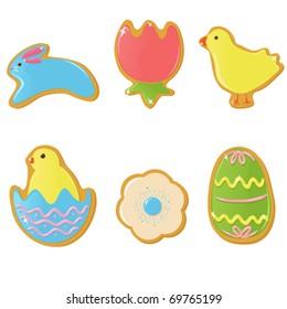 Vector Easter cookies