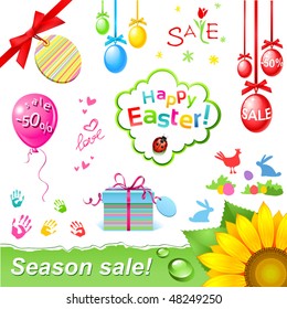 vector easter design elements