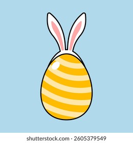 Vector Easter Egg With Bunny Ears