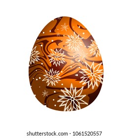 Vector Easter egg. Colourful element for decoration. 