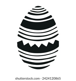 Vector Easter egg with decor inside. Happy Easter egg. Happy Easter