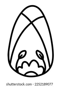 Osterei mit Blume in handgezeichnet Skizze 