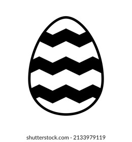 Vector Easter Egg Icon on White Background