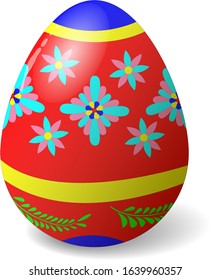 A vector Easter egg isolated on white background.