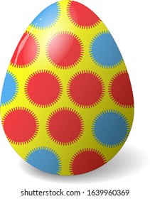 A vector Easter egg isolated on white background.