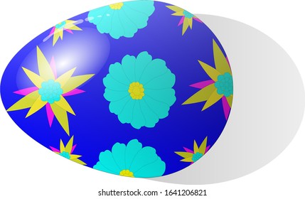 A vector Easter egg isolated on white background.