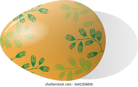 A vector Easter egg isolated on white background.