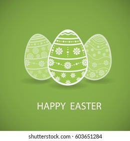 Vector easter egg line style with greenery color is color of this year.All egg grouped easily for adjust.