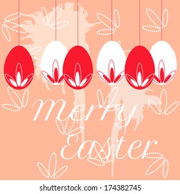 vector Easter egg with pearl decoration