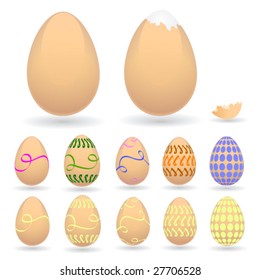 vector Easter eggs