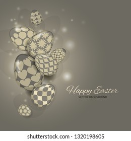 Vector Easter eggs background. Element for celebratory design.