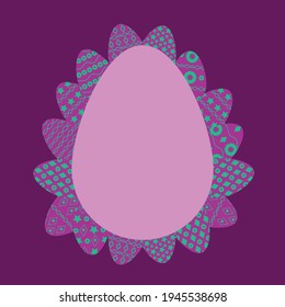 vector easter eggs. flat image of a set of easter eggs. painted eggs for easter holiday