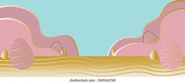 vector easter eggs. flat image of a set of easter eggs. painted eggs for easter holiday