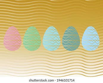 vector easter eggs. flat image of a set of easter eggs. painted eggs for easter holiday