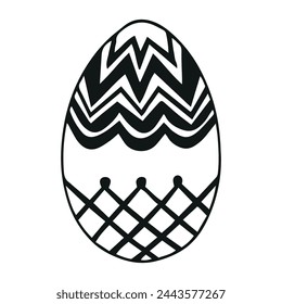 Vector Easter eggs. Happy easter. Vector eggs with a pattern inside