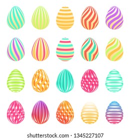 Vector easter eggs for easter holidays design, happy easter day, vector clip art for your design project. Spring holidays in april gift.