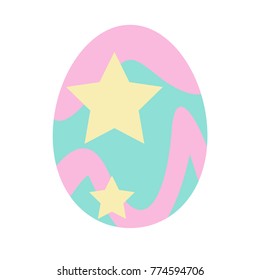 Vector Easter eggs illustration, flat design