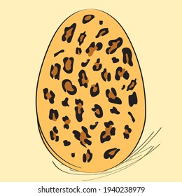 Vector Of The Easter Eggs with Leopard Pattern