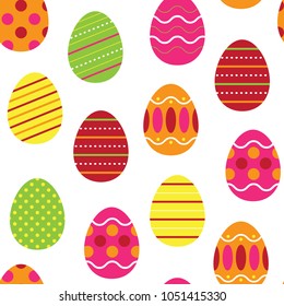 Vector Easter eggs seamless pattern.