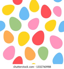 Vector easter eggs seamless pattern template
