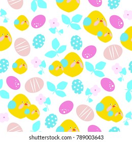 Vector Easter eggs seamless pattern, can be used for textiles, cards, banners and any creative design