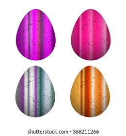 Vector easter eggs set . Easter set gradient