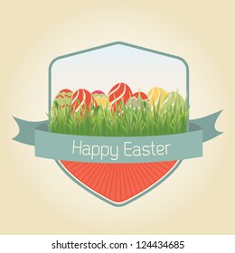 Vector easter graphical elements.  Easter banner
