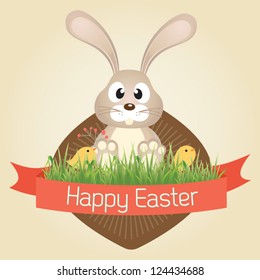 Vector easter graphical elements.  Easter banner