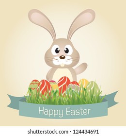 Vector easter graphical elements.  Easter banner