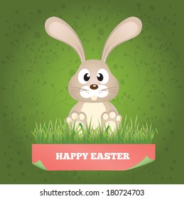 Vector easter graphical elements. Easter bunny