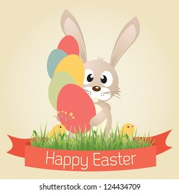 Vector easter graphical elements.  Easter card