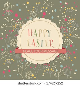 Vector Easter graphical elements. Easter card
