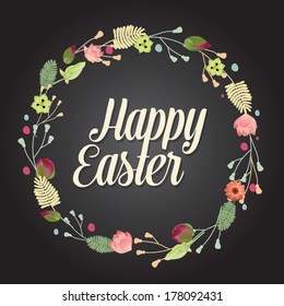 Vector Easter graphical elements. Easter card